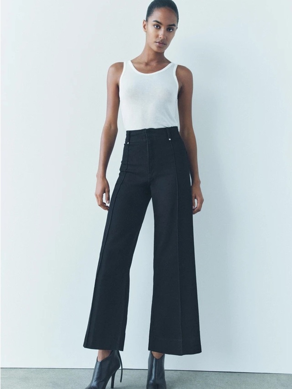 🔸NWT🔸Zara ZW Collection High Waist Wide Leg Jeans in brown - Picture 11 of 15